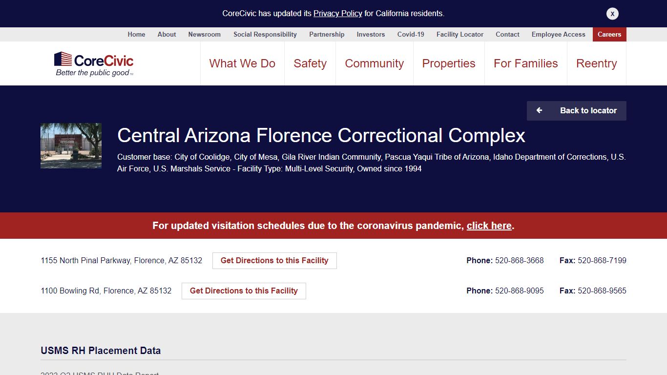 Central Arizona Florence Correctional Complex - CoreCivic